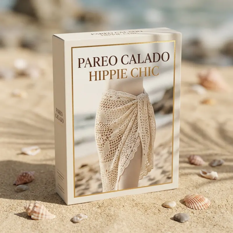 Pareo calado estilo hippie chic