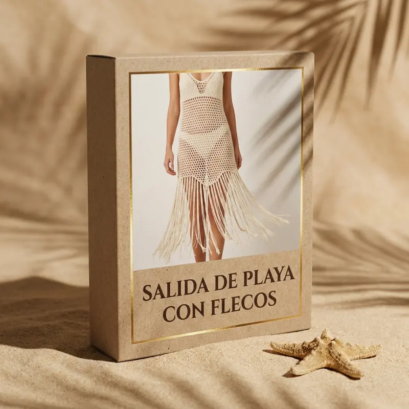 Vestido salida de playa con flecos